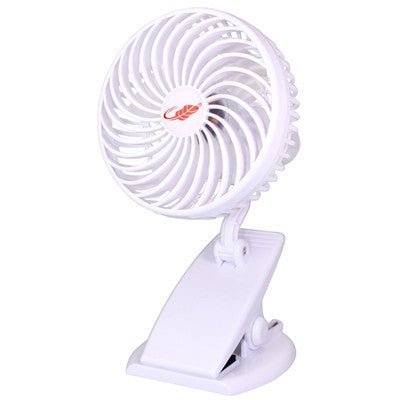 Mini Mute Clip Fan Rechargeable Silent 4 Blades Baby Stroller Fans Portable Air Cooling 3 Speeds Desk USB Fan with USB Output - Zambeel