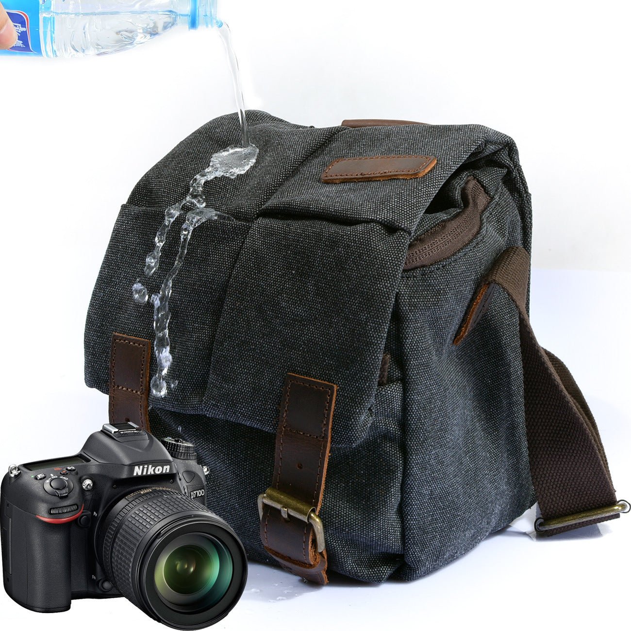 One-shoulder Retro Camera Bag Waterproof Camera Bag